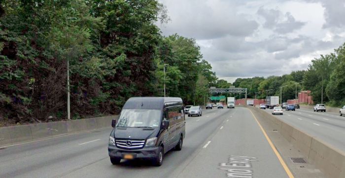 Long Island Expressway crash site in Queens