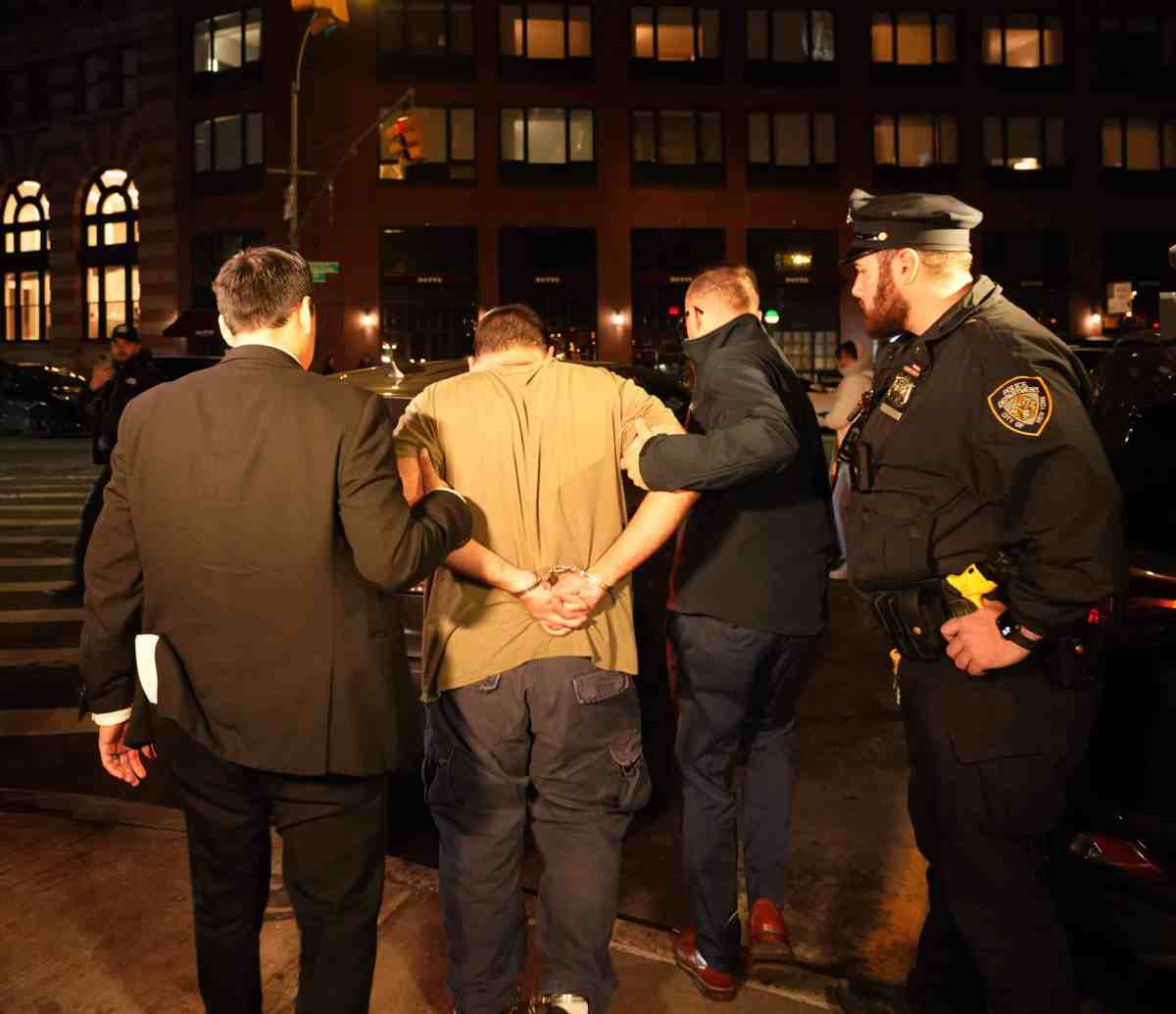 NYPD officers make an arrest