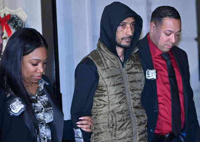 Queens spa stickup suspect perp walk