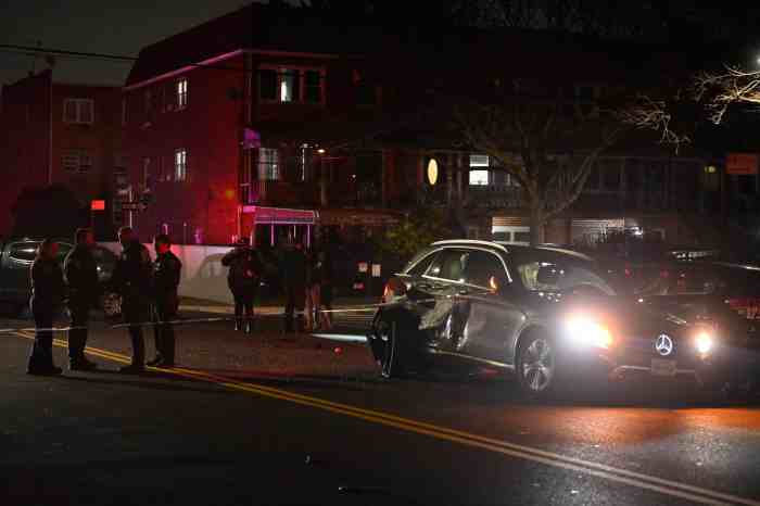 Scene in Brooklyn where alleged unlicensed driver struck and killed teen