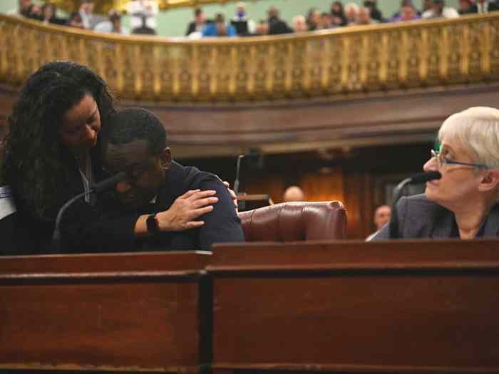 City Council Member Yusef Salaam in tears during How Many Stops Act debate