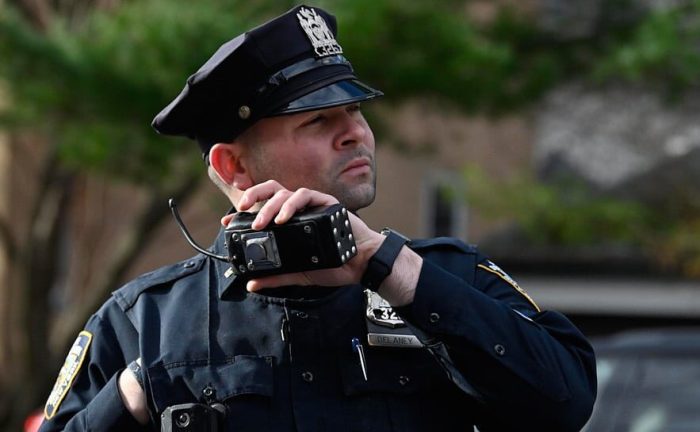 NYPD officer on radio