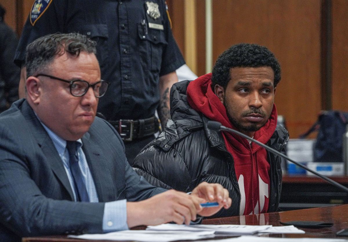 A man arrested in a ghost gun and fraud bust on March 7, 2024 at his arraignment hearing in Manhattan Criminal Court.