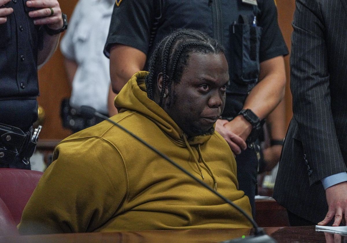 A man arrested in a ghost gun and fraud bust on March 7, 2024 at his arraignment hearing in Manhattan Criminal Court