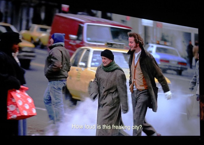 A scene from "Home Alone 2: Lost in New York" (1992) spotlights the noise of New York City streets