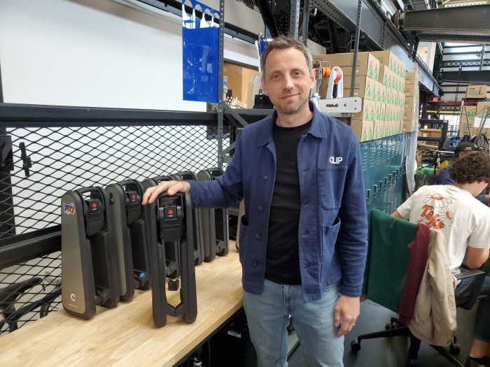 Clip co-founder Clement de Alcala at the company's headquarters in the Brooklyn Navy Yard