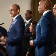 NYC schools chancellor David Banks with Mayor Eric Adams