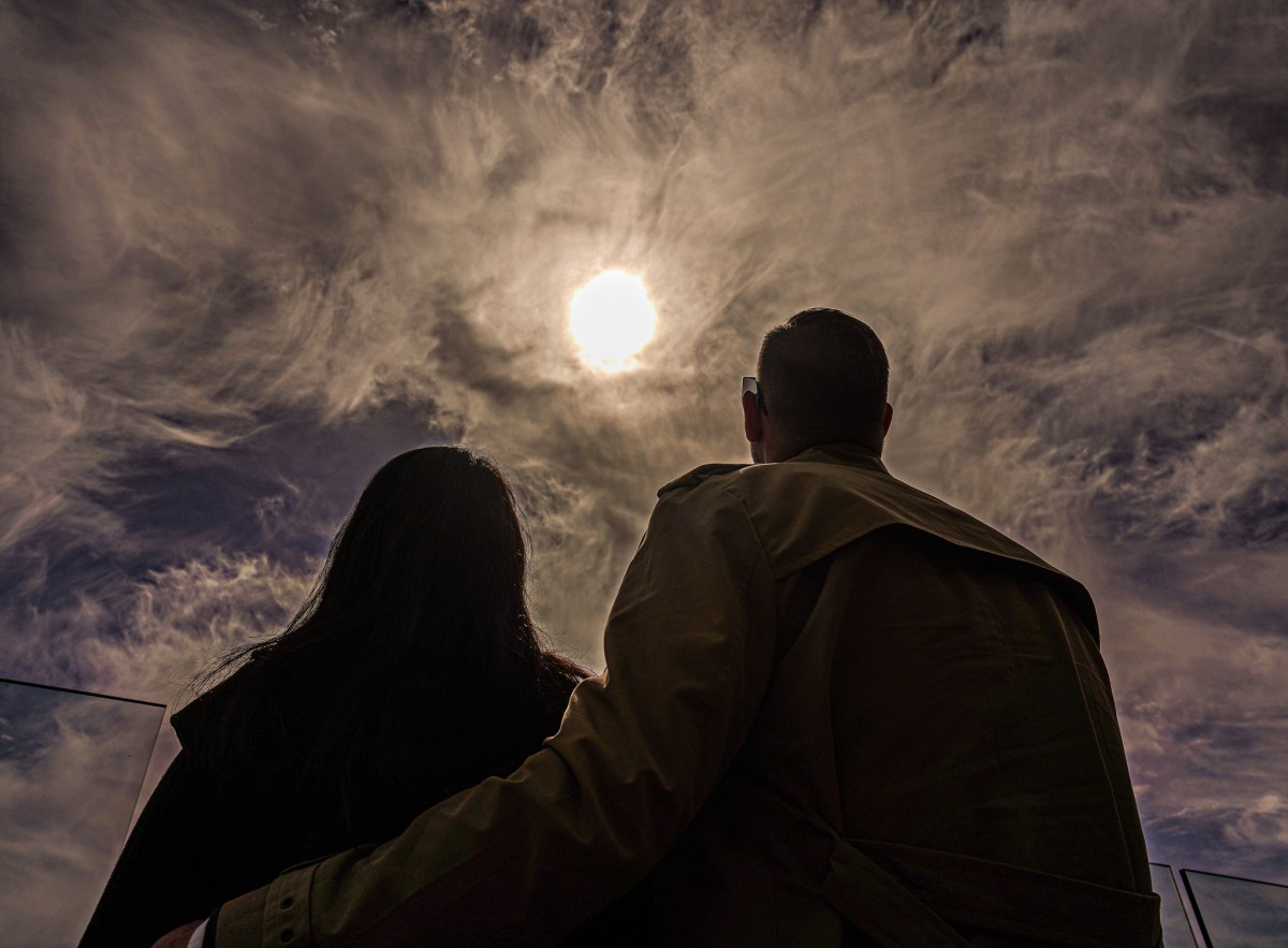 people all around New York State Monday gathered to watch the highly anticipated solar eclipse