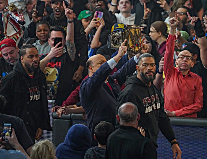 Roman Reigns enters the arena