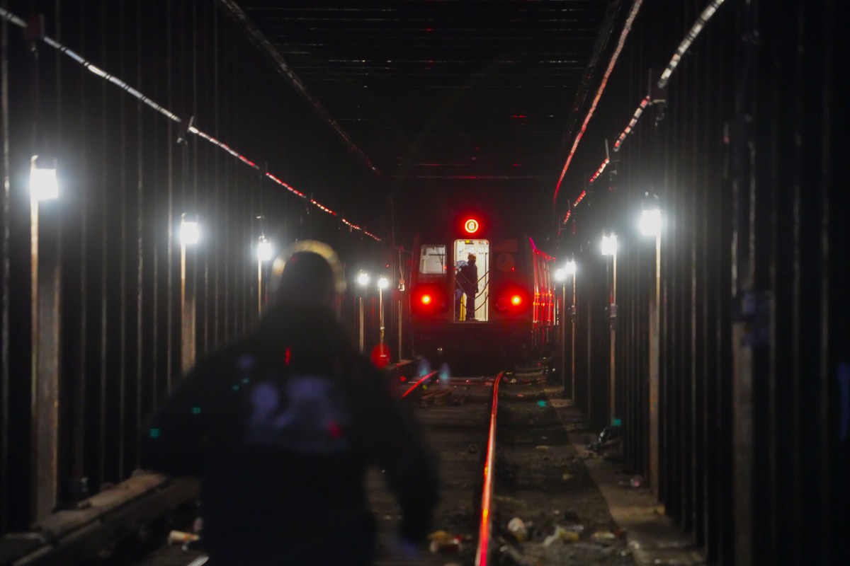 Spotting the flashlight, a train operator called out to the cops believing they were intruders. The officers had to cross the tracks to identify themselves with their badges