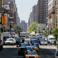 Congestion pricing traffic on Manhattan street