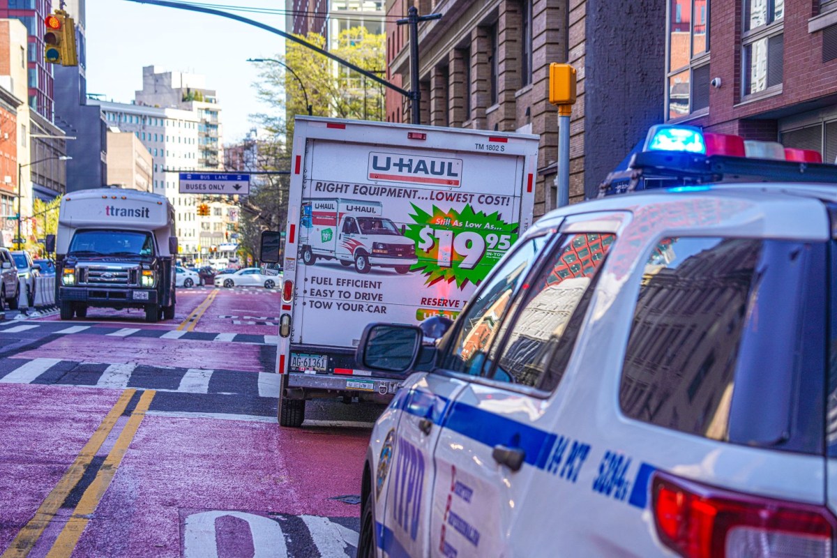 Downtown Brooklyn crash between U-Haul truck