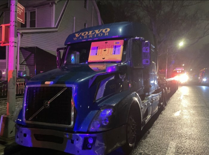 NYPD barnacle placed on windshield of truck