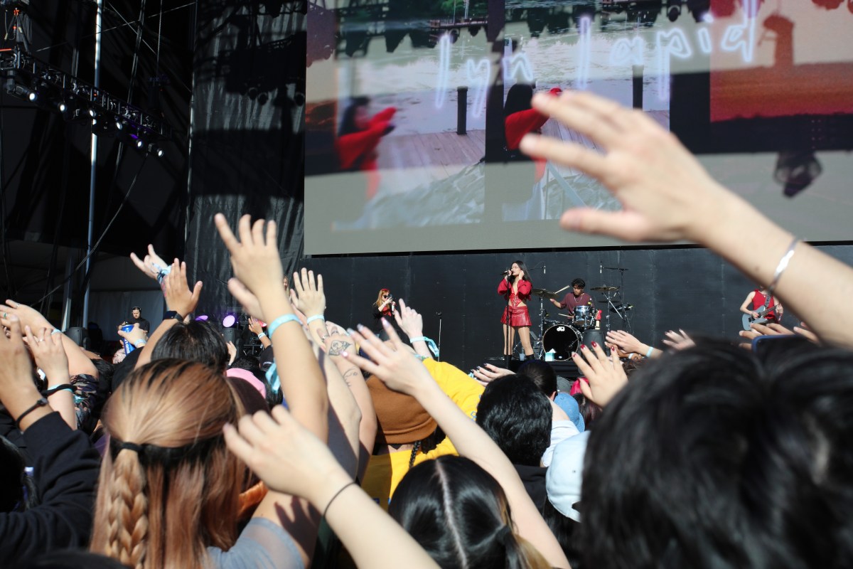 Singer Performing and Crowd Enjoying