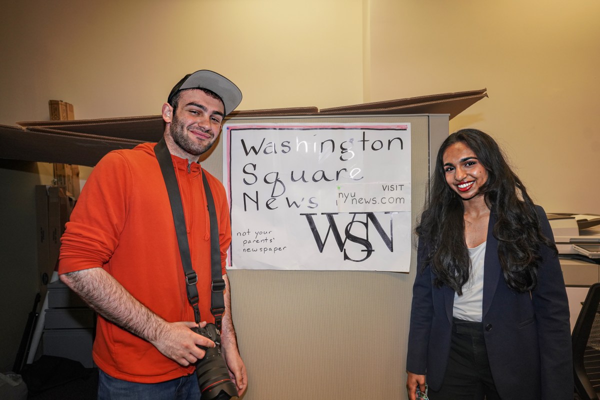 Editor-in-chief of Washington Square News Manasa Gudavalli, 23 and Photographer Jason Alpert-Wisnia, 23