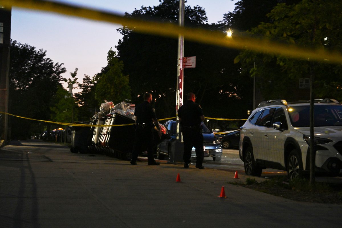 Two teenagers were shot in Brooklyn on Tuesday night outside of a Middle School as spate of gun violence continues in the borough, authorities confirmed
