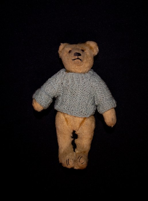 teddy bear artifact at the Museum of Jewish Heritage