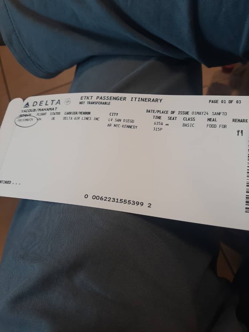 Plane ticket to JFK