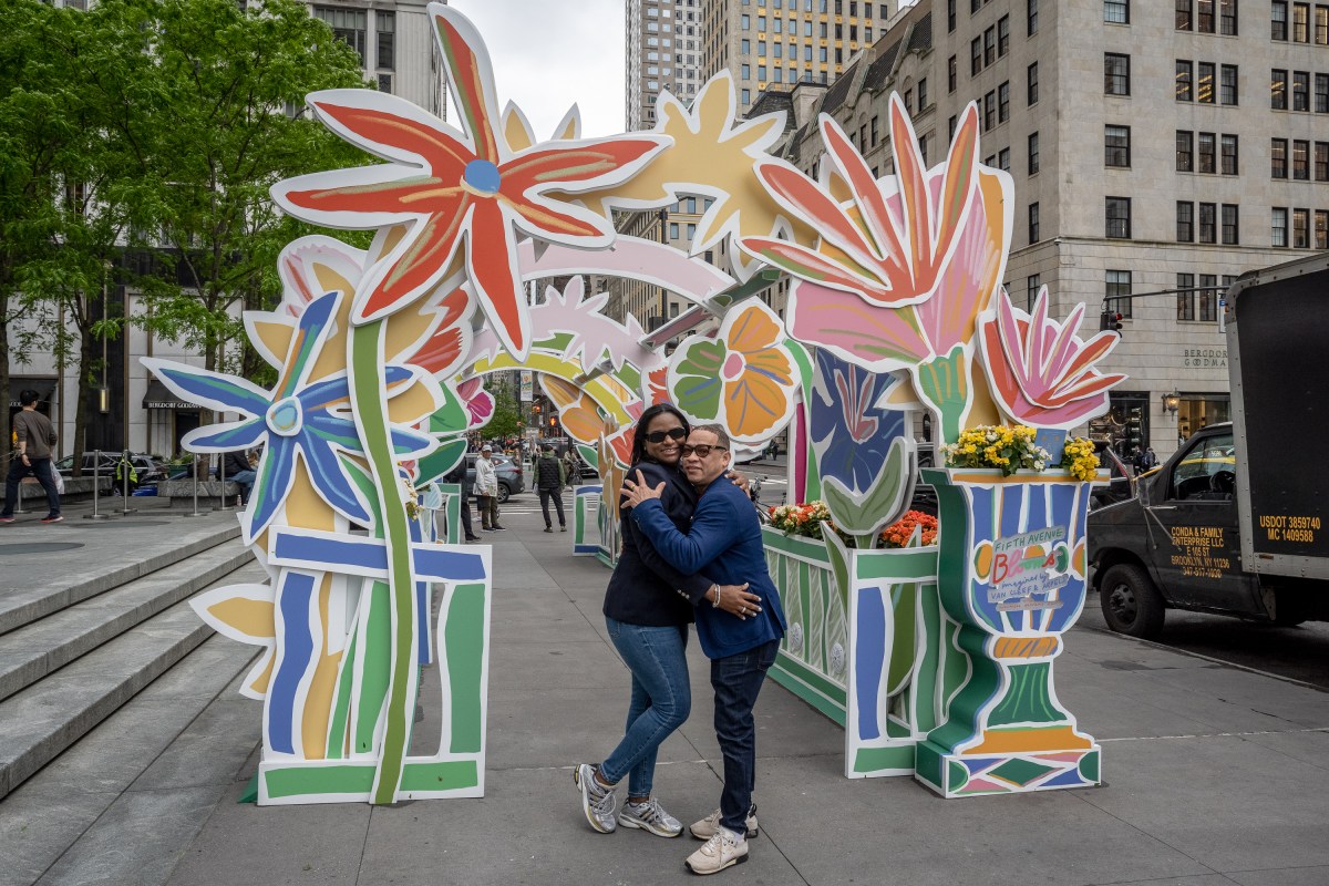 The immersive sketch-like floral installations by artist Alexander Benjamin Navet are on display until the end of May.