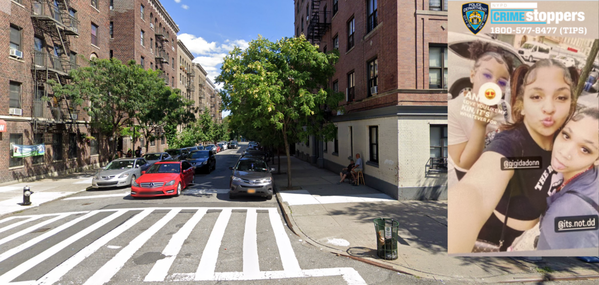 intersection of streets in Manhattan