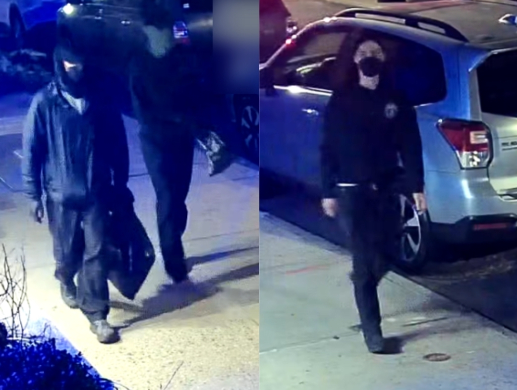 Vandalism suspects in masks in Brooklyn