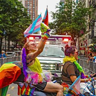 Pride celebration near Washington Square Park