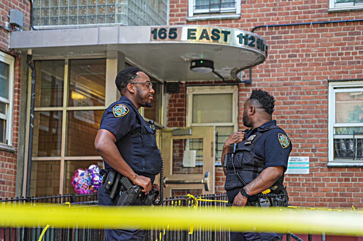 Police in East Harlem at the scene of domestic shooting