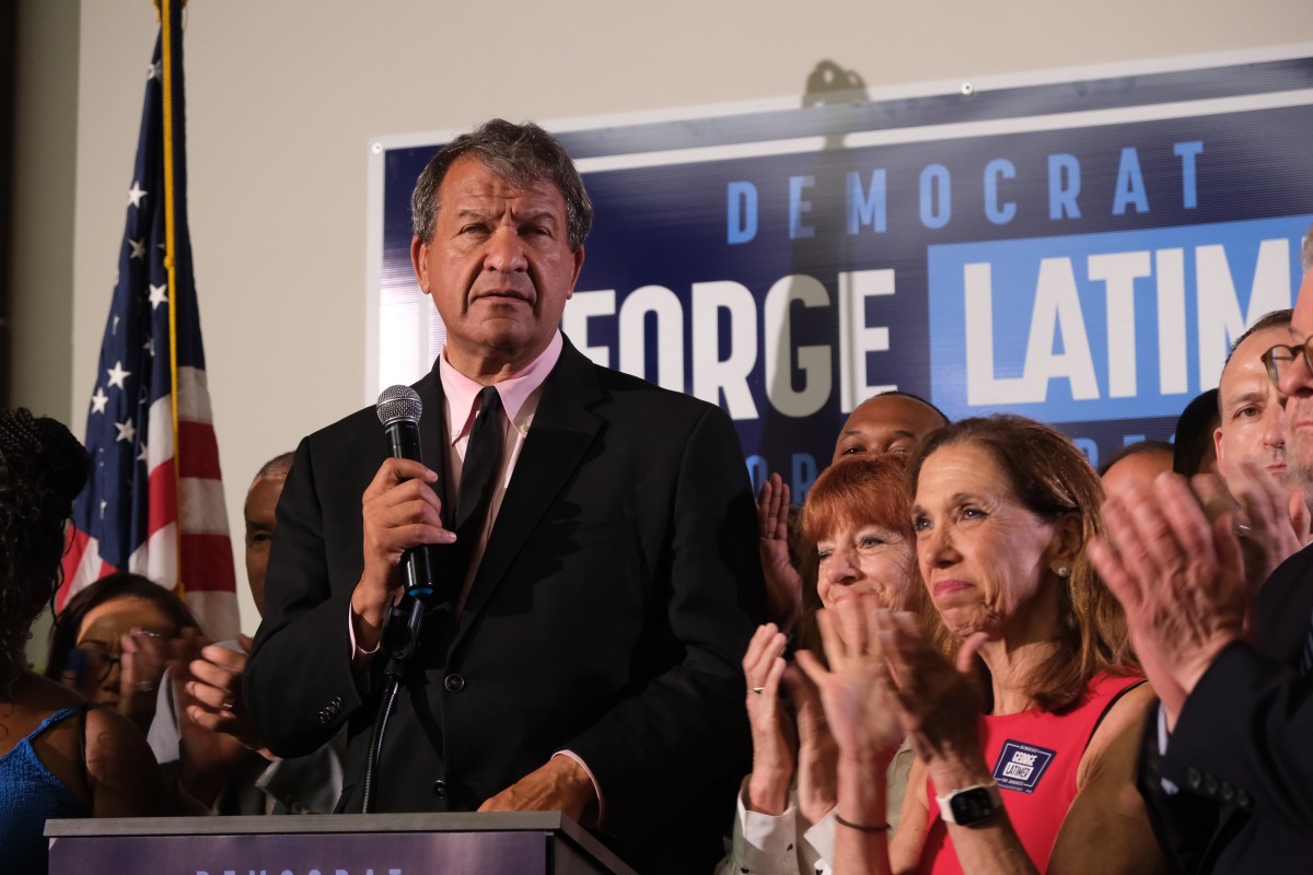 George Latimer addresses primary victory party