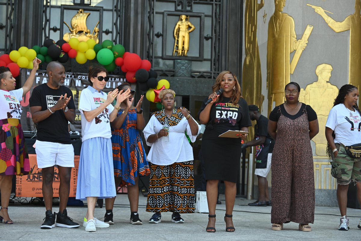 Juneteenth was celebrated in Brooklyn at Grand Army Plaza.