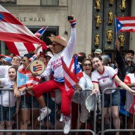 Spectators at Puerto Rican Day Parade
