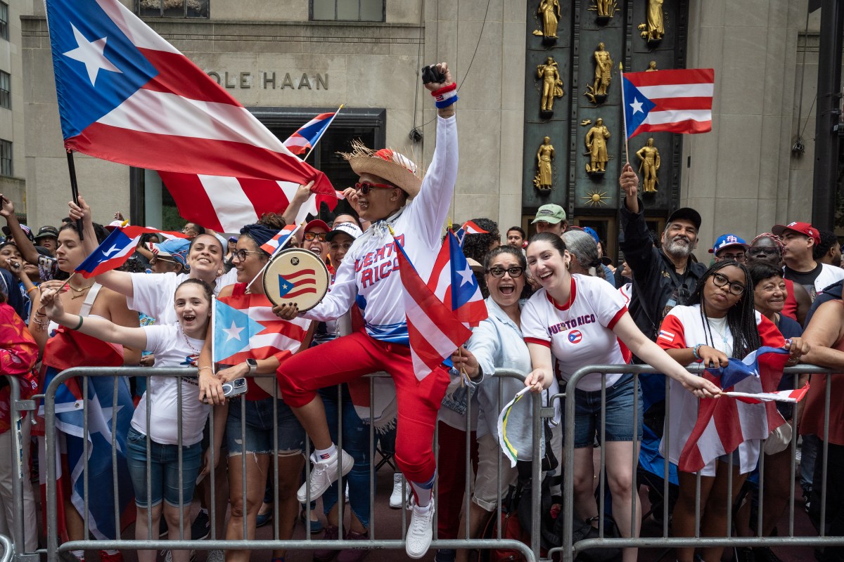 Spectators at Puerto Rican Day Parade