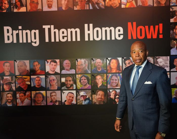 NYC Mayor Eric Adams at a museum exhibit