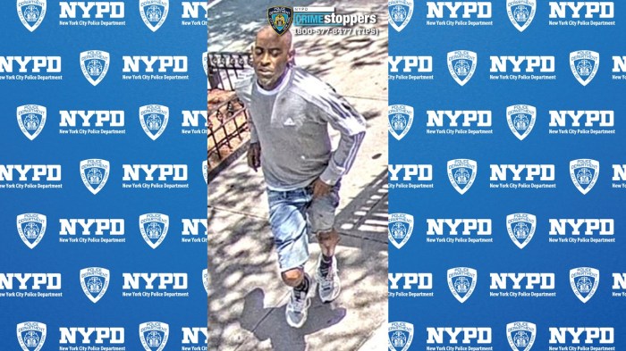 man wearing long-sleeve shirt and jean shorts who allegedly slashed a man in Kips Bay