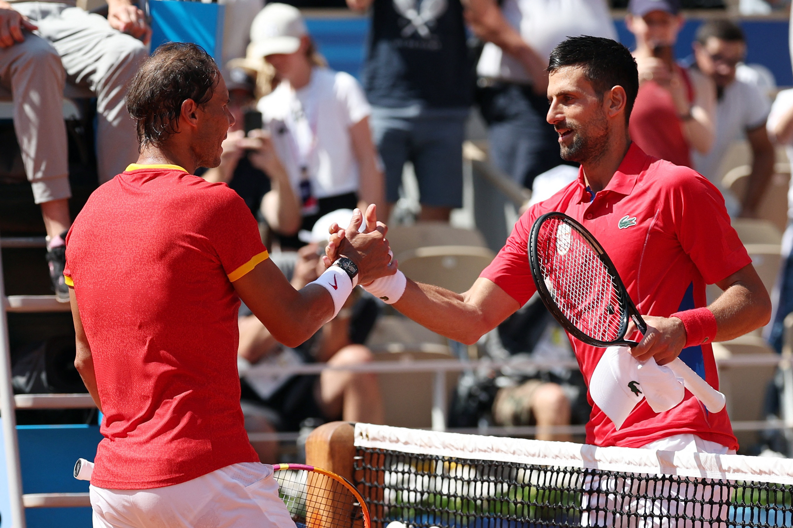 2024 Olympics Djokovic survives wobble to ease past errorprone Nadal