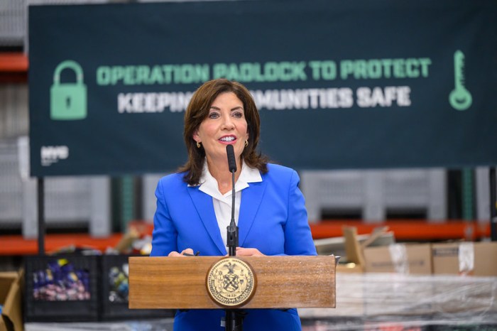 Governor Kathy Hochul speaking