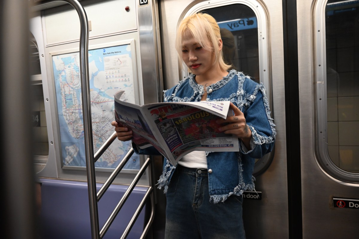 Black On reading amNY on the subway.