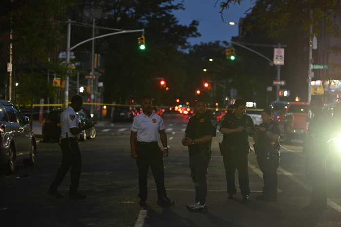 Police in Brooklyn at scene where man was shot dead