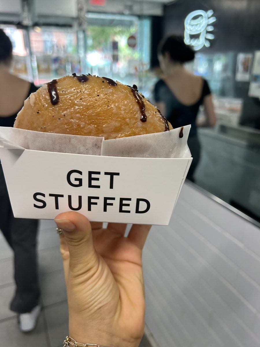 A donut ice cream sandwich from Stuffed Ice Cream sandwich.