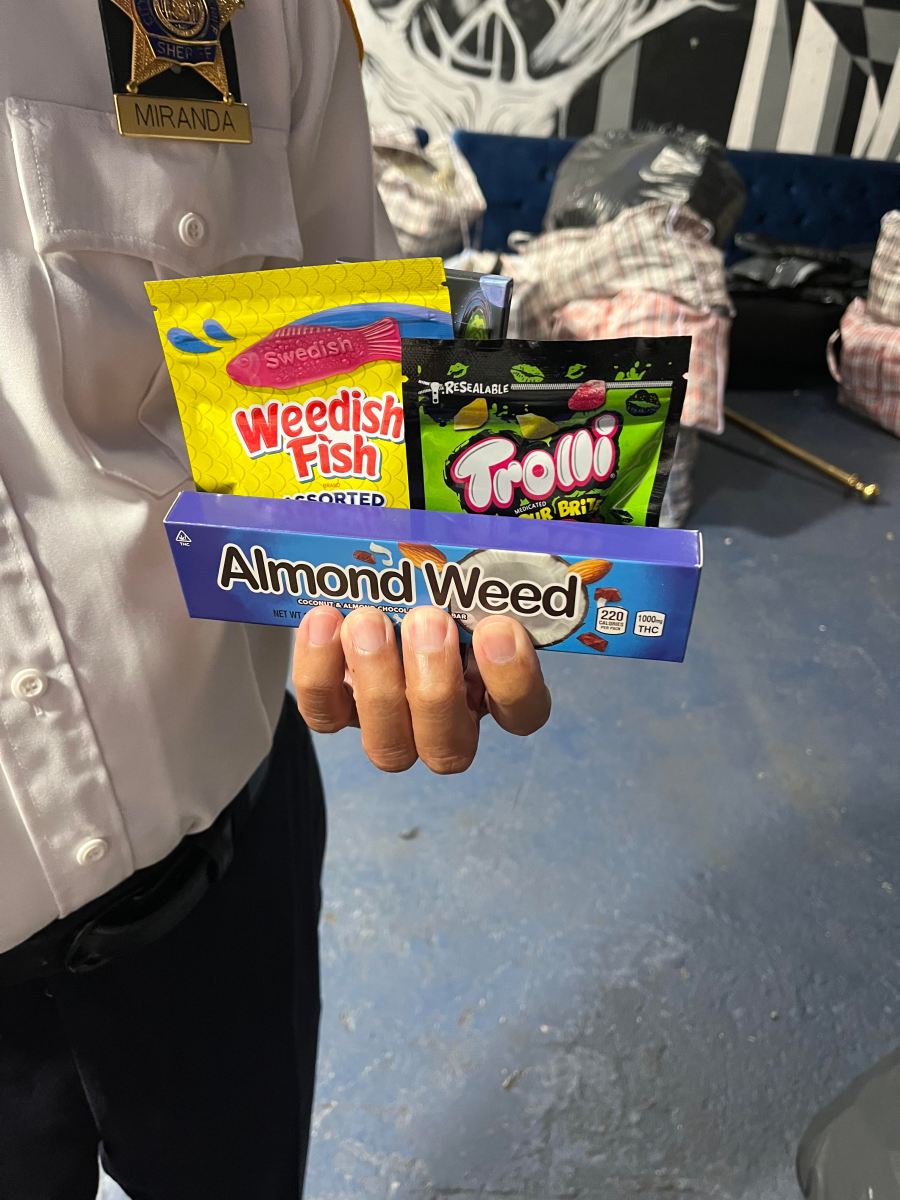 New York City Sheriff Anthony Miranda held up contraband that was designed to look like candy.