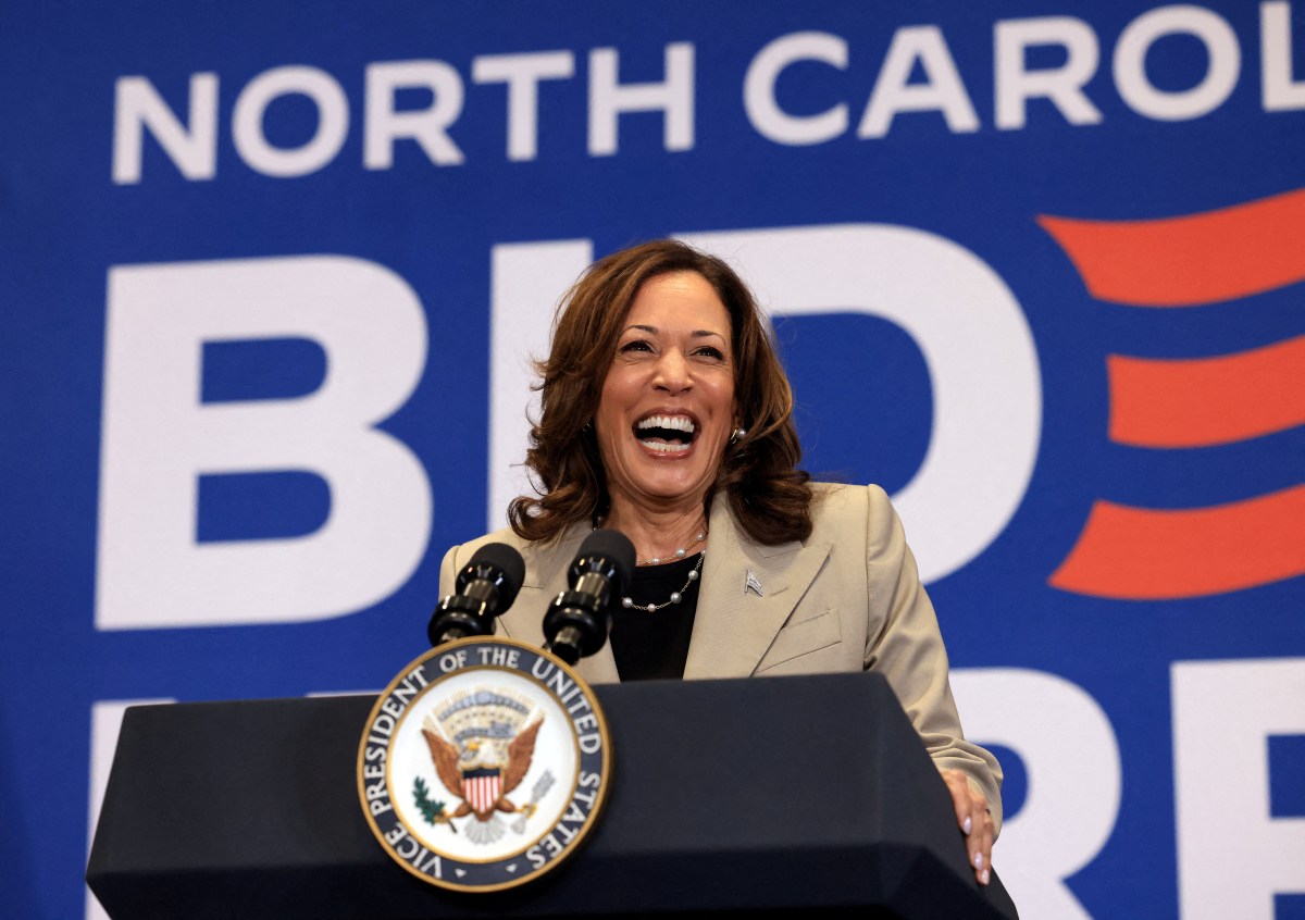 Vice President Kamala Harris at an appearance in Fayetteville, NC