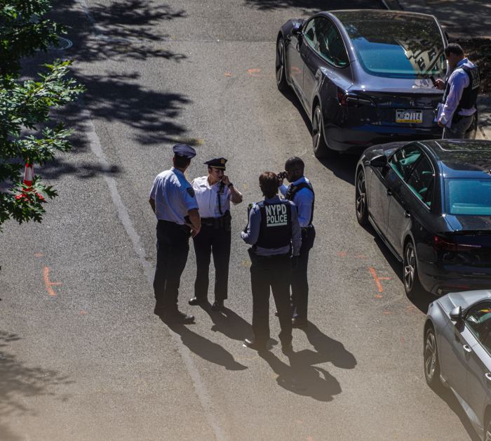 police in daytime in Manhattan's Upper East Side