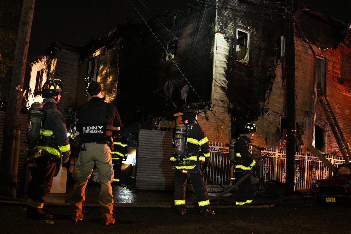 Firefighters rescued several trapped occupants during a three alarm fire at 168-20 Liberty Ave. in Queens