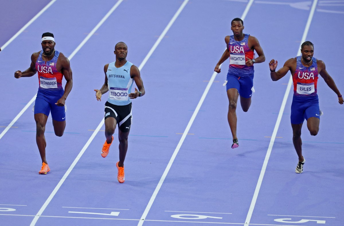 Noah Lyles Olympics 200m Letsile Tebogo