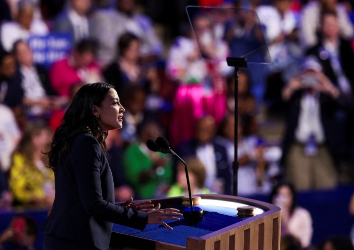 AOC speaking at Democratic National Convention