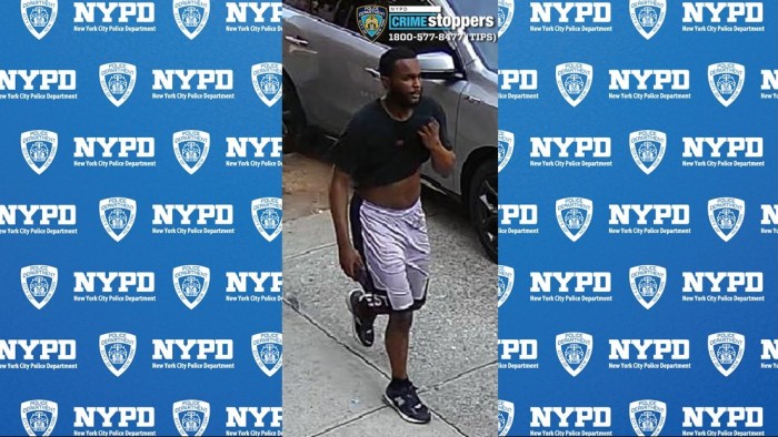 person wearing black T-shirt and gray shorts in Brooklyn