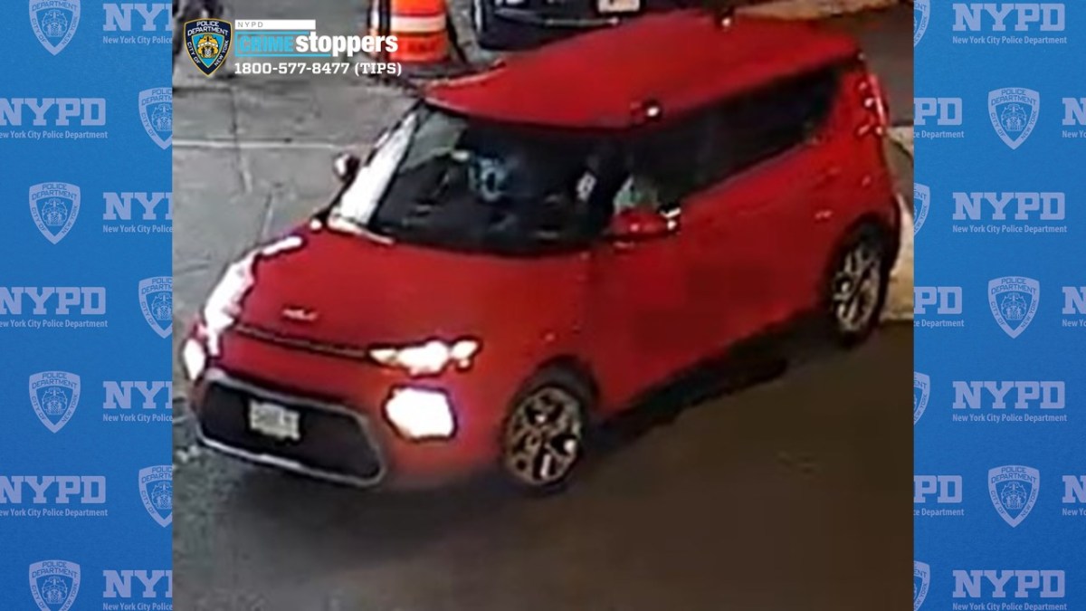 red Kia Soul vehicle in the Bronx