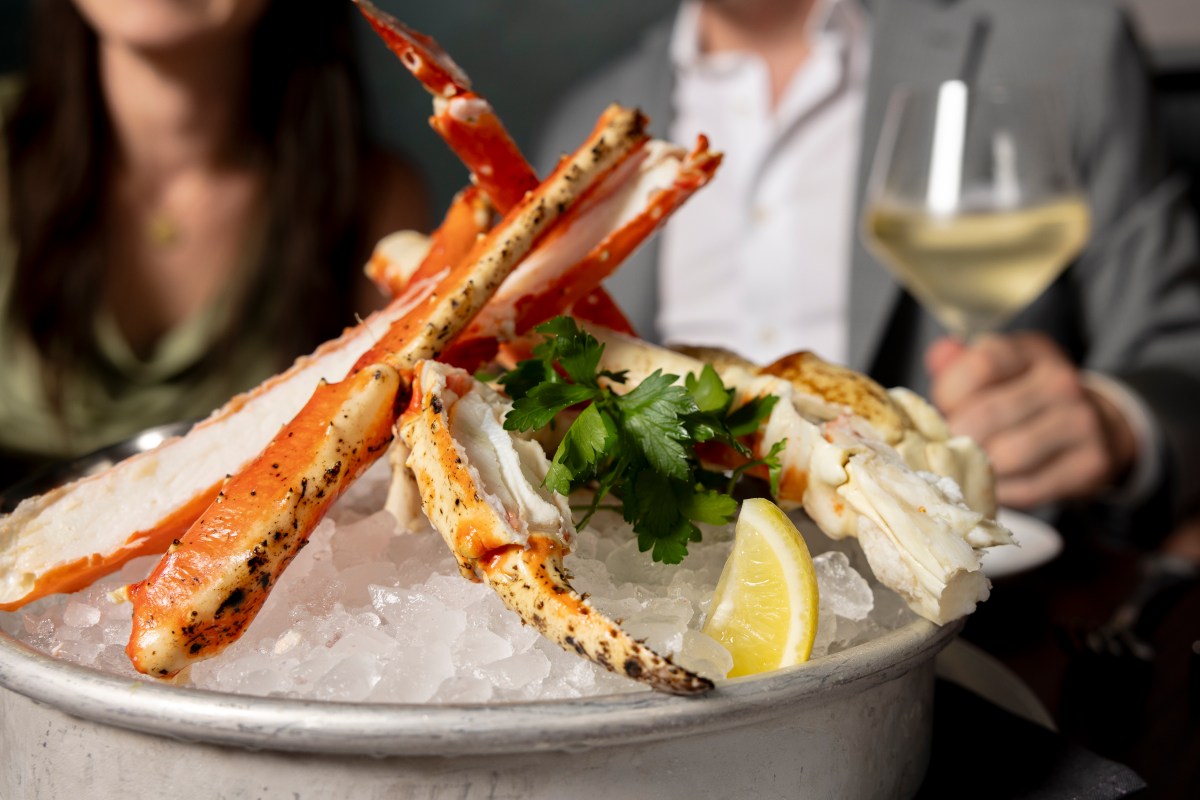 King Crab legs available at Ocean Prime.