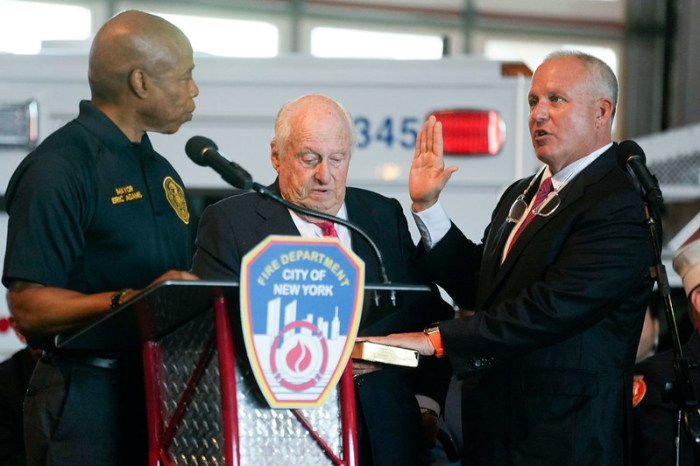 Mayor Eric Adams appoints Robert Tucker as New York City's 35th FDNY commissioner. Monday, Aug. 12, 2024.