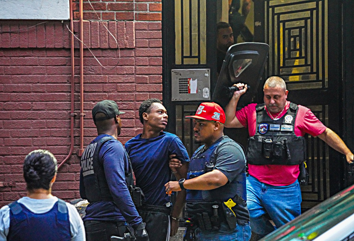 The NYPD Gun Violence Suppression Division performed a massive gang takedown in the Bronx this week that put a prominent drill rapper and dozens of alleged trigger pullers behind bars.