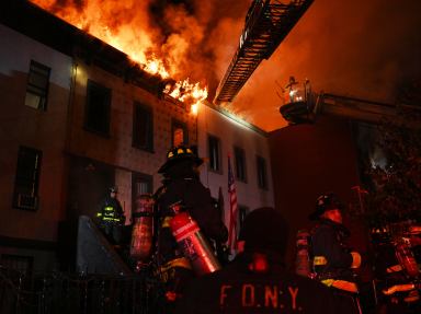 The FDNY took on a four-alarm fire that ripped through multiple Brooklyn buildings.